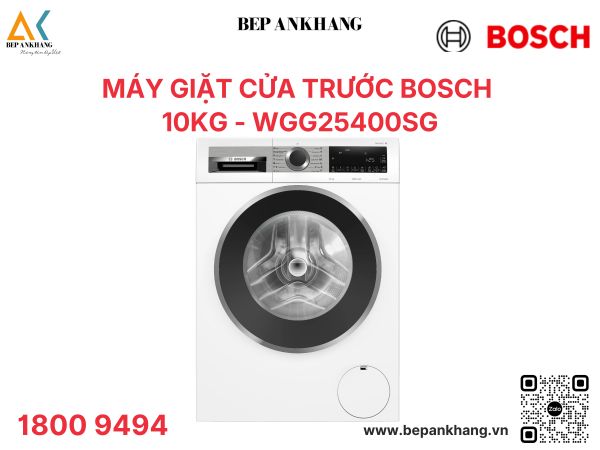 Máy giặt cửa trước BOSCH WGG25400SG Seri 6 10Kg Màu Trắng - Thương Hiệu Đức
